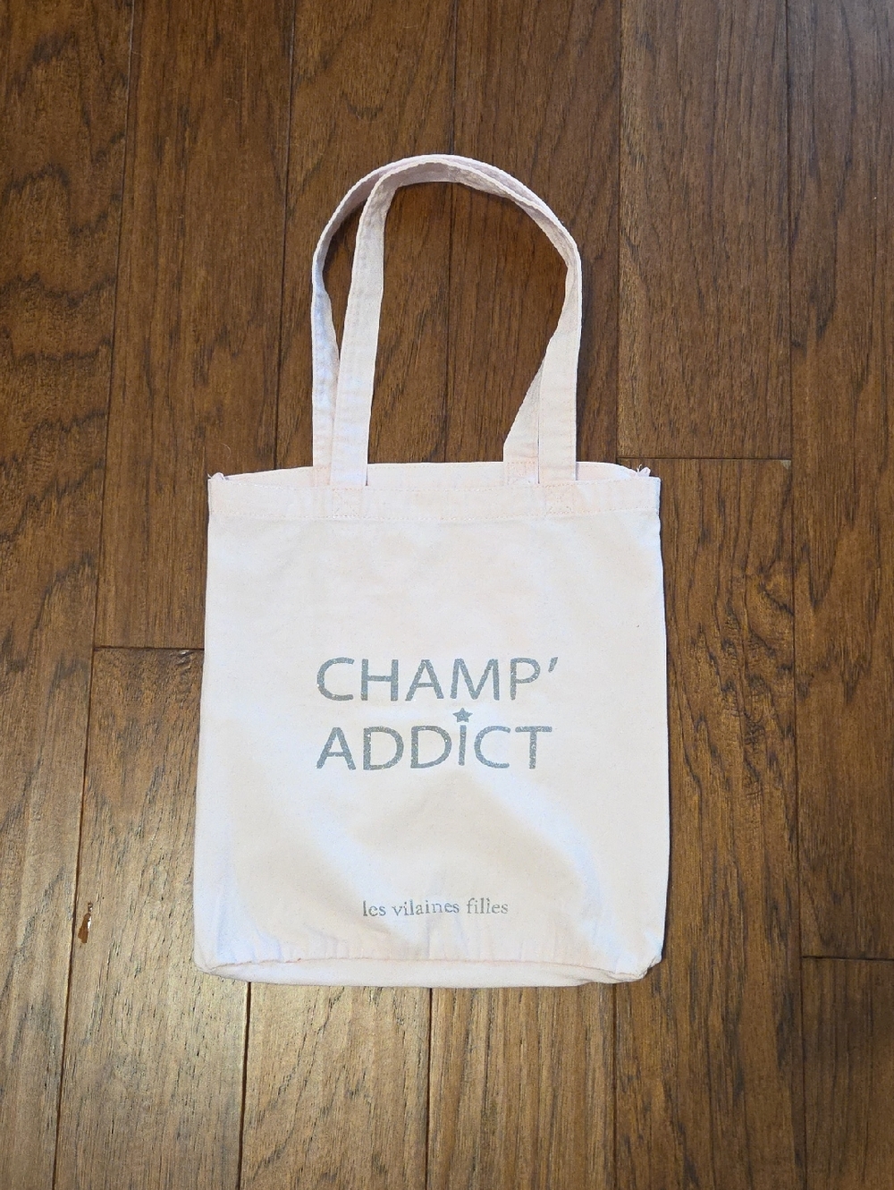 CHAMP' ADDICT Pink Canvas Tote Bag by